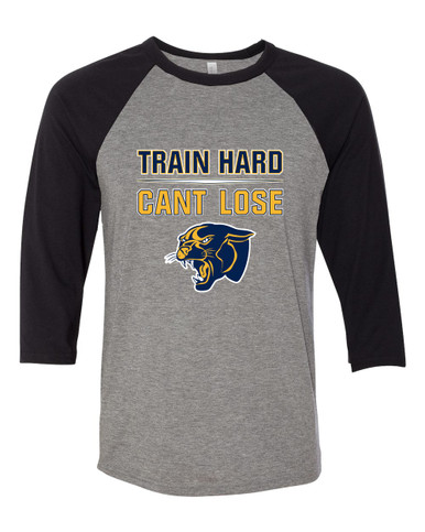 Round Lake Panthers Train Hard, Can't Lose Women's Baseball T-Shirt