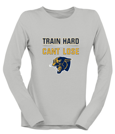 Round Lake Panthers Train Hard, Can't Lose Women's Premium LS T-Shirt