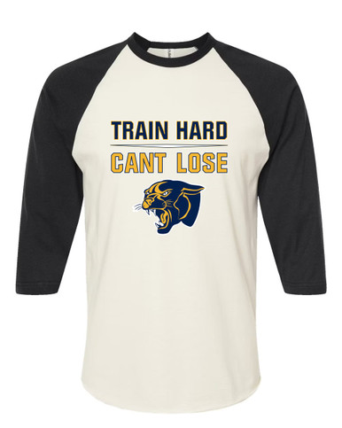 Round Lake Panthers Train Hard, Can't Lose Men's Baseball T-Shirt