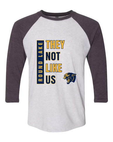 Round Lake Panthers They Not Like Us #1 Men's Baseball T-Shirt