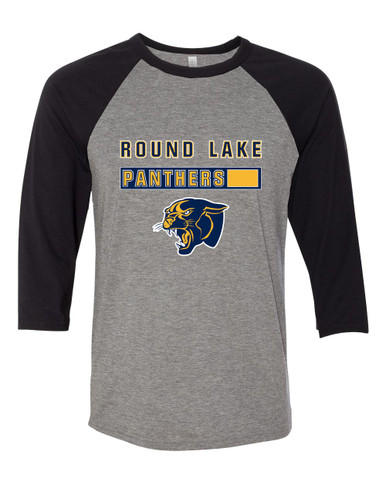 Round Lake Panthers Mascot #7 Women's Baseball T-Shirt