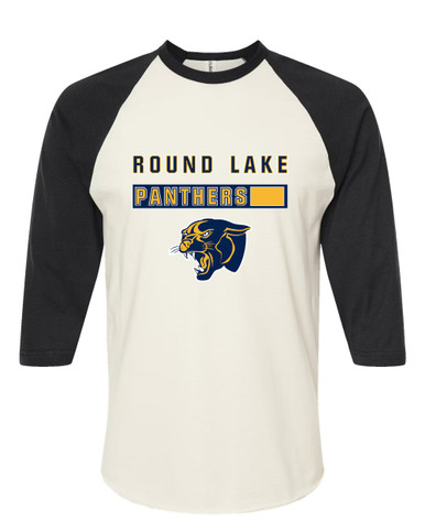 Round Lake Panthers Mascot #7 Men's Baseball T-Shirt