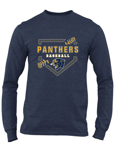 Round Lake Panthers Baseball #2 Men's LS T-Shirt