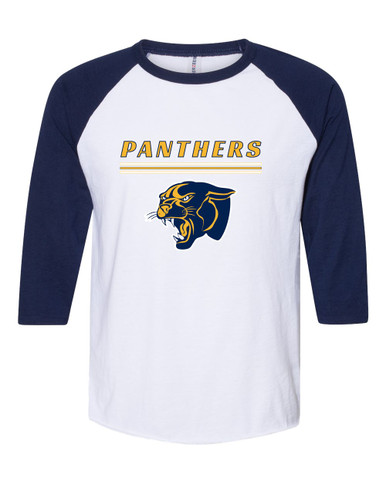 Round Lake Panthers Mascot #8 Women's Baseball T-Shirt