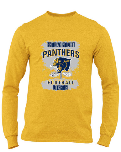 Round Lake Panthers Football #6 Men's LS T-Shirt