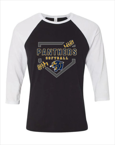 Round Lake Panthers Softball #2 Women's Baseball T-Shirt