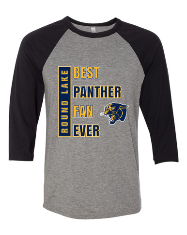 Round Lake Panthers Best Panther Fan Men's Baseball T-Shirt
