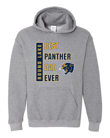 Round Lake Panthers Best Panther Dad Men's Hoodie