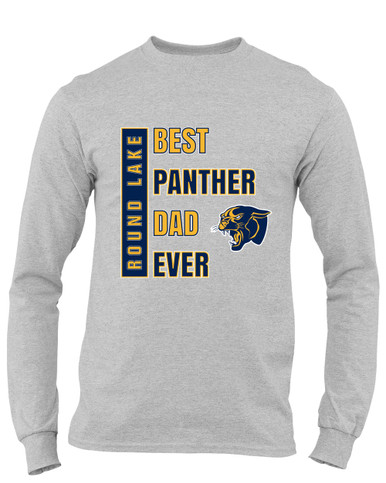 Round Lake Panthers Best Panther Dad Men's LS T-Shirt