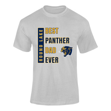 Round Lake Panthers Best Panther Dad Men's SS T-Shirt