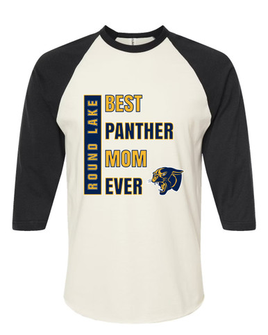 Round Lake Panthers Best Panther Mom Women's Baseball T-Shirt