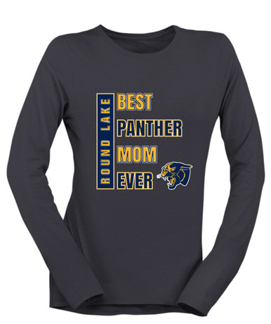 Round Lake Panthers Best Panther Mom Women's LS T-Shirt