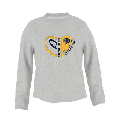 Round Lake Panthers Heart Football Women's Sweatshirt