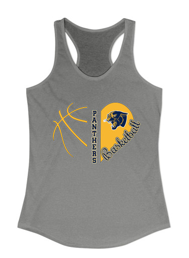 Round Lake Panthers Heart Basketball Women's Tank Top