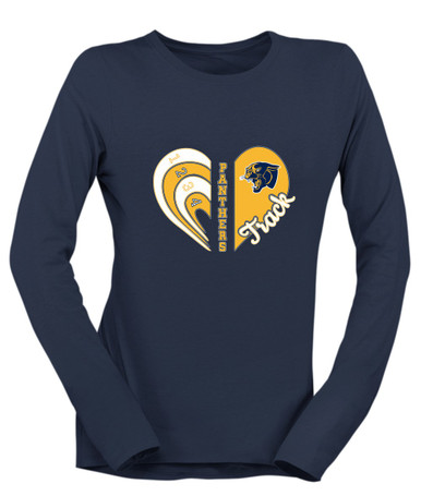 Round Lake Panthers Heart Track Women's Premium LS T-Shirt