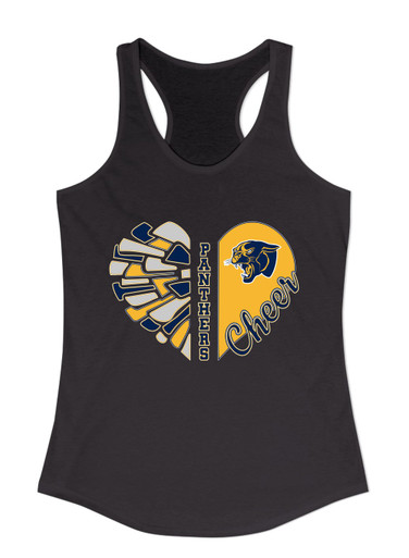 Round Lake Panthers Heart Cheer Women's Tank Top