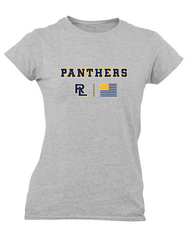 Round Lake Panthers RL Script Team Colors Flag Women's SS T-Shirt