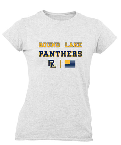 Round Lake Panthers RL Script Spirit Flag Women's SS T-Shirt