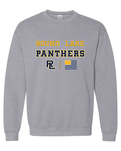 Round Lake Panthers RL Script Spirit Flag Men's Sweatshirt
