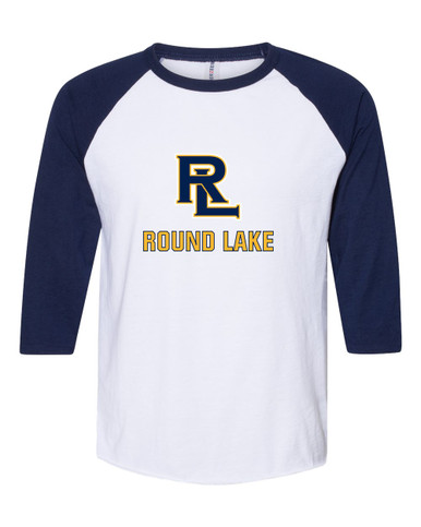 Round Lake Panthers RL Script Mascot #2 Men's Baseball T-Shirt