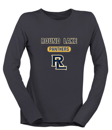 Round Lake Panthers RL Script Mascot #3 Women's Premium LS T-Shirt