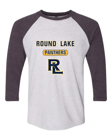 Round Lake Panthers RL Script Mascot #3 Women's Baseball T-Shirt