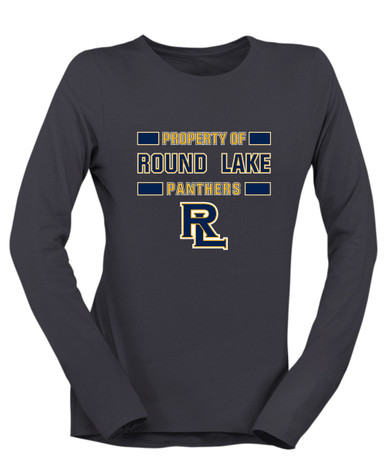 Round Lake Panthers RL Script Property Of Women's LS T-Shirt