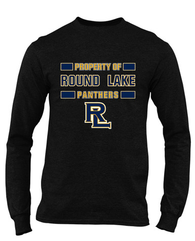 Round Lake Panthers RL Script Property Of Men's LS T-Shirt