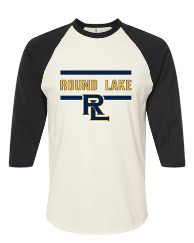 Round Lake Panthers RL Script Mascot #4 Women's Baseball T-Shirt