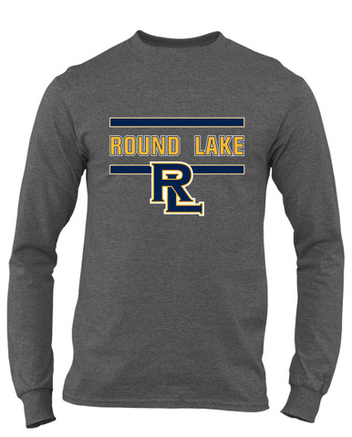 Round Lake Panthers RL Script Mascot #4 Men's LS T-Shirt