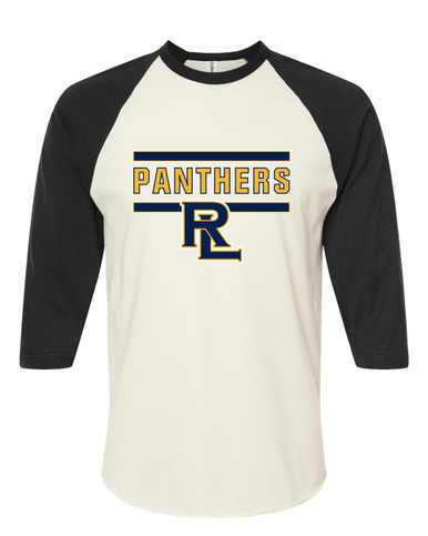 Round Lake Panthers RL Script Mascot #5 Men's Baseball T-Shirt