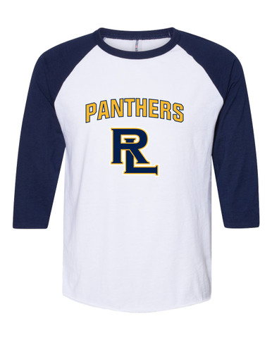 Round Lake Panthers RL Script Mascot #6 Men's Baseball T-Shirt