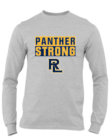 Round Lake Panthers RL Script Strong #1 Men's LS T-Shirt