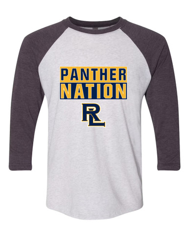 Round Lake Panthers RL Script Nation #1 Women's Baseball T-Shirt