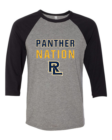 Round Lake Panthers RL Script Nation #2 Men's Baseball T-Shirt