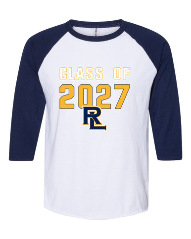 Round Lake Panthers RL Script Class of 2027 Men's Baseball T-Shirt