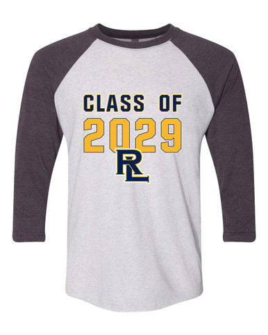 Round Lake Panthers RL Script Class of 2029 Men's Baseball T-Shirt