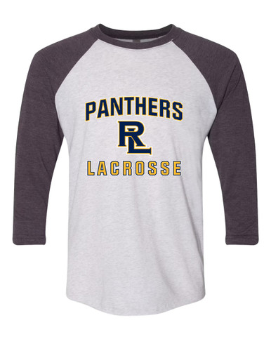 Round Lake Panthers RL Script Lacrosse Men's Baseball T-Shirt