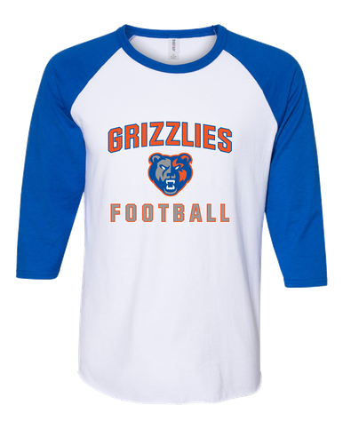 Grand Oaks Grizzlies Football #1 Women's Baseball T-Shirt