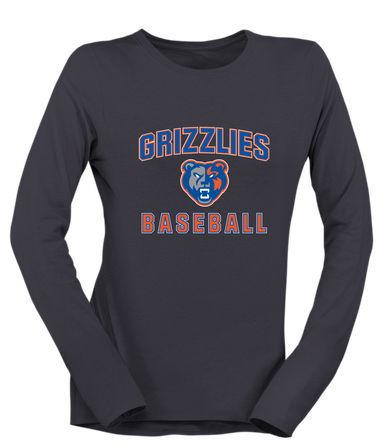 Grand Oaks Grizzlies Baseball #1 Women's Premium LS T-Shirt