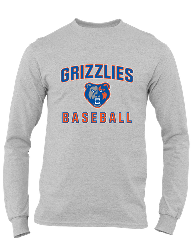 Grand Oaks Grizzlies Baseball #1 Men's LS T-Shirt