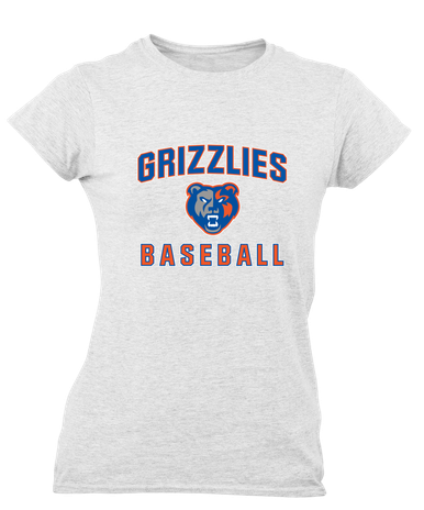 Grand Oaks Grizzlies Baseball #1 Women's Premium SS T-Shirt