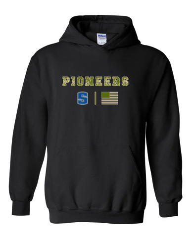 Stillwater Pioneers Camo Flag Men's Hoodie