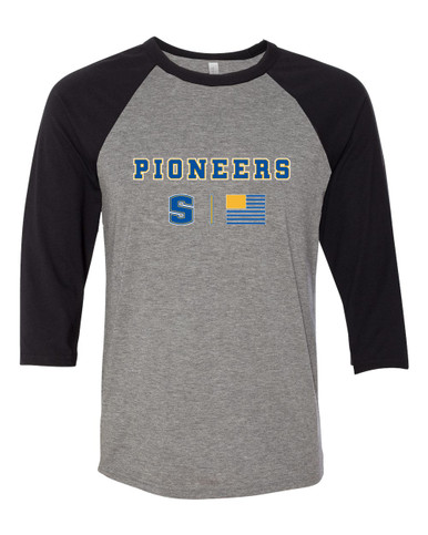 Stillwater Pioneers Team Colors Flag Women's Baseball T-Shirt