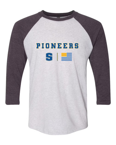 Stillwater Pioneers Team Colors Flag Men's Baseball T-Shirt
