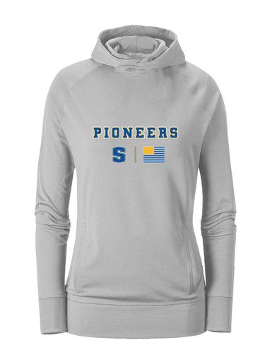 Stillwater Pioneers Team Colors Flag Women's Hoodie