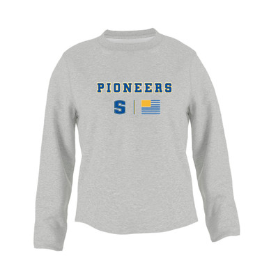 Stillwater Pioneers Team Colors Flag Women's Sweatshirt