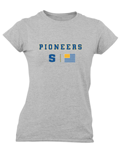 Stillwater Pioneers Team Colors Flag Women's SS T-Shirt