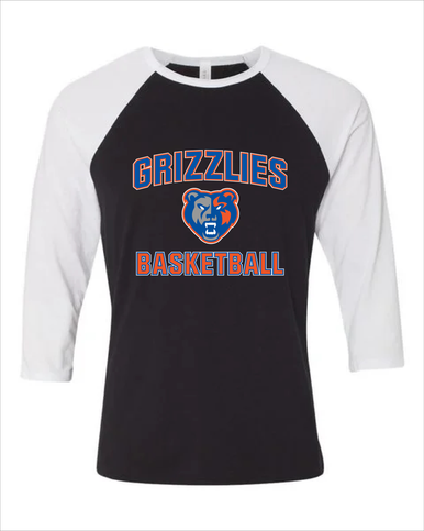 Grand Oaks Grizzlies Basketball #1 Women's Baseball T-Shirt