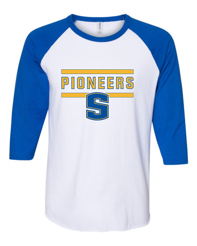 Stillwater Pioneers Mascot #5 Women's Baseball T-Shirt